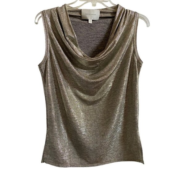 Brochu Walker Cowl Neck Sleeveless Nova Top + Rita Pull On Jogger Gold NWOT - Picture 3 of 13